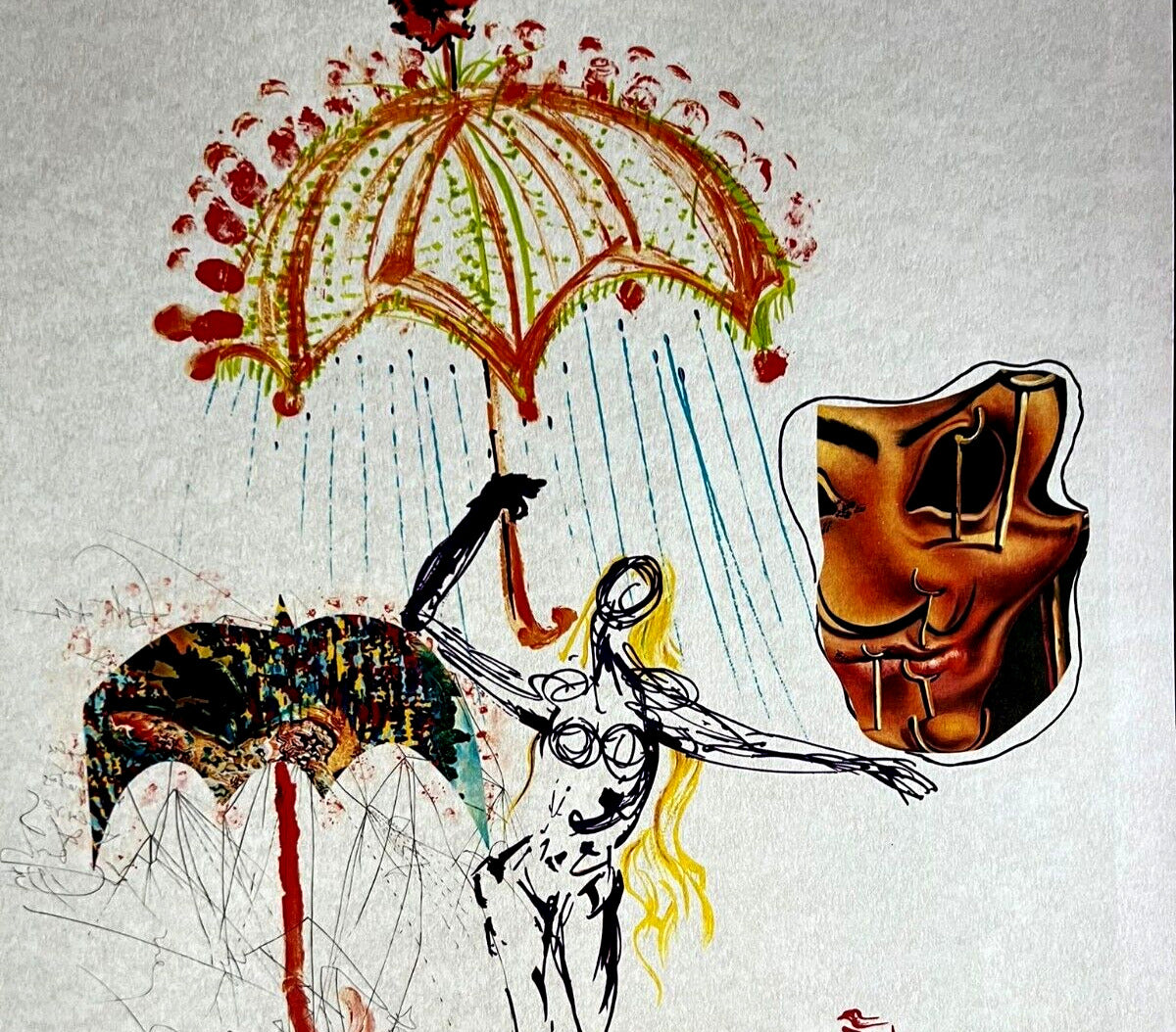 Salvador Dal Lithograph Coa Signed Numbered By