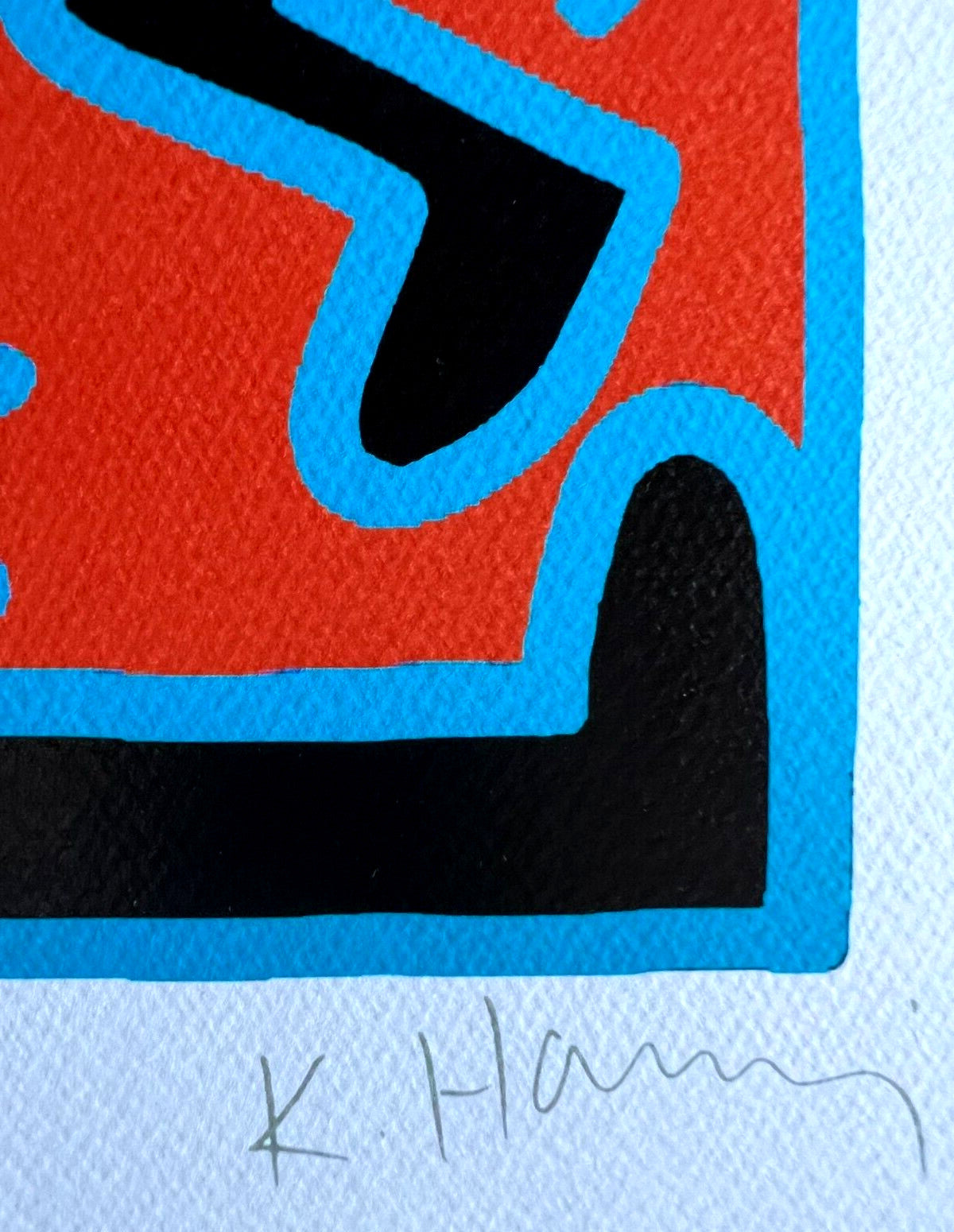 Keith Haring Lithograph From A Painting 'Coa Signed In Pen' Hand Numbered