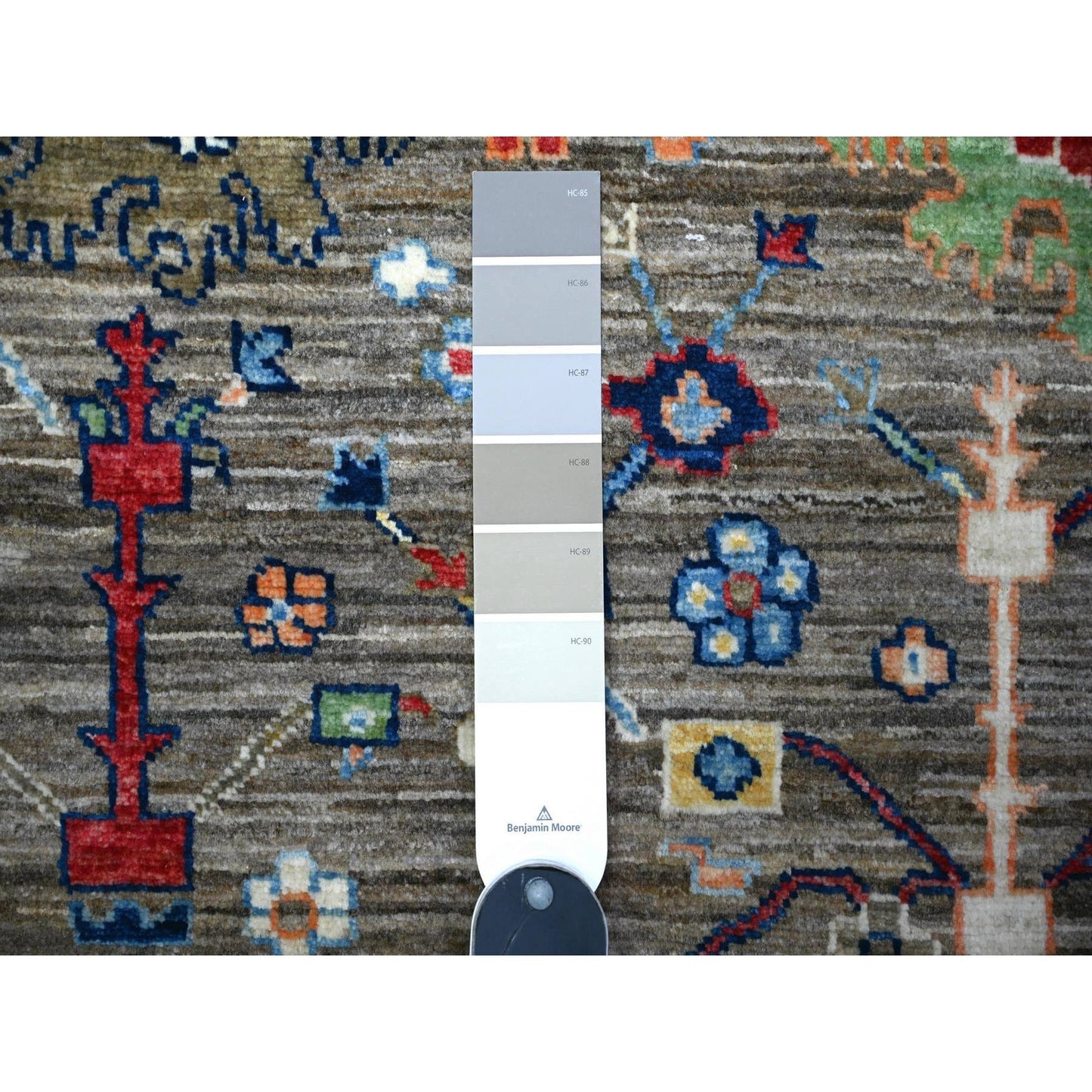 3'10"X5'9" Gray Ziegler Mahal Hand Knotted Vegetable Dyes Oriental Rug