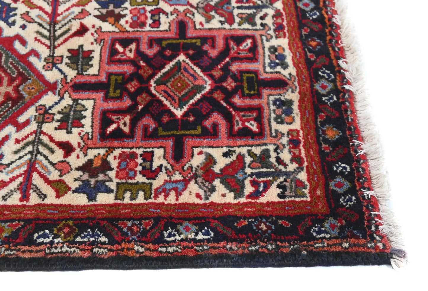 Vintage Red Tribal Design Oriental Runner Wool