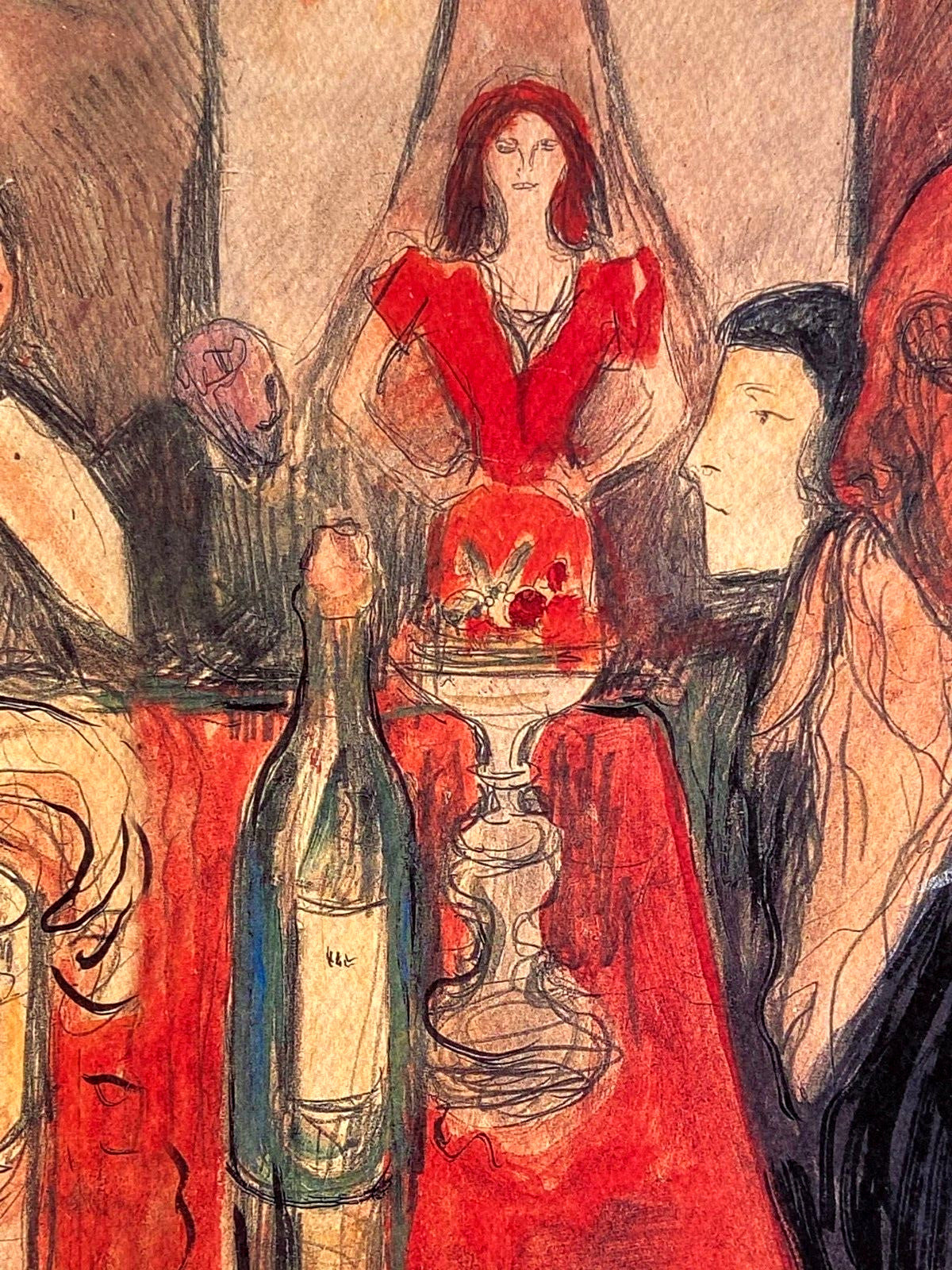 Edvard Munch Lithograph Coa Numbered A Hand