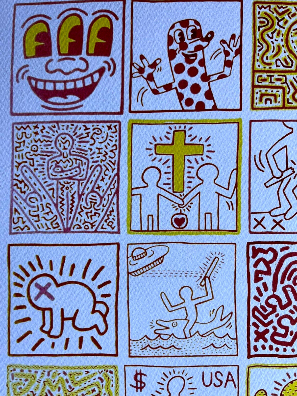 Keith Haring Lithograph ''Usa