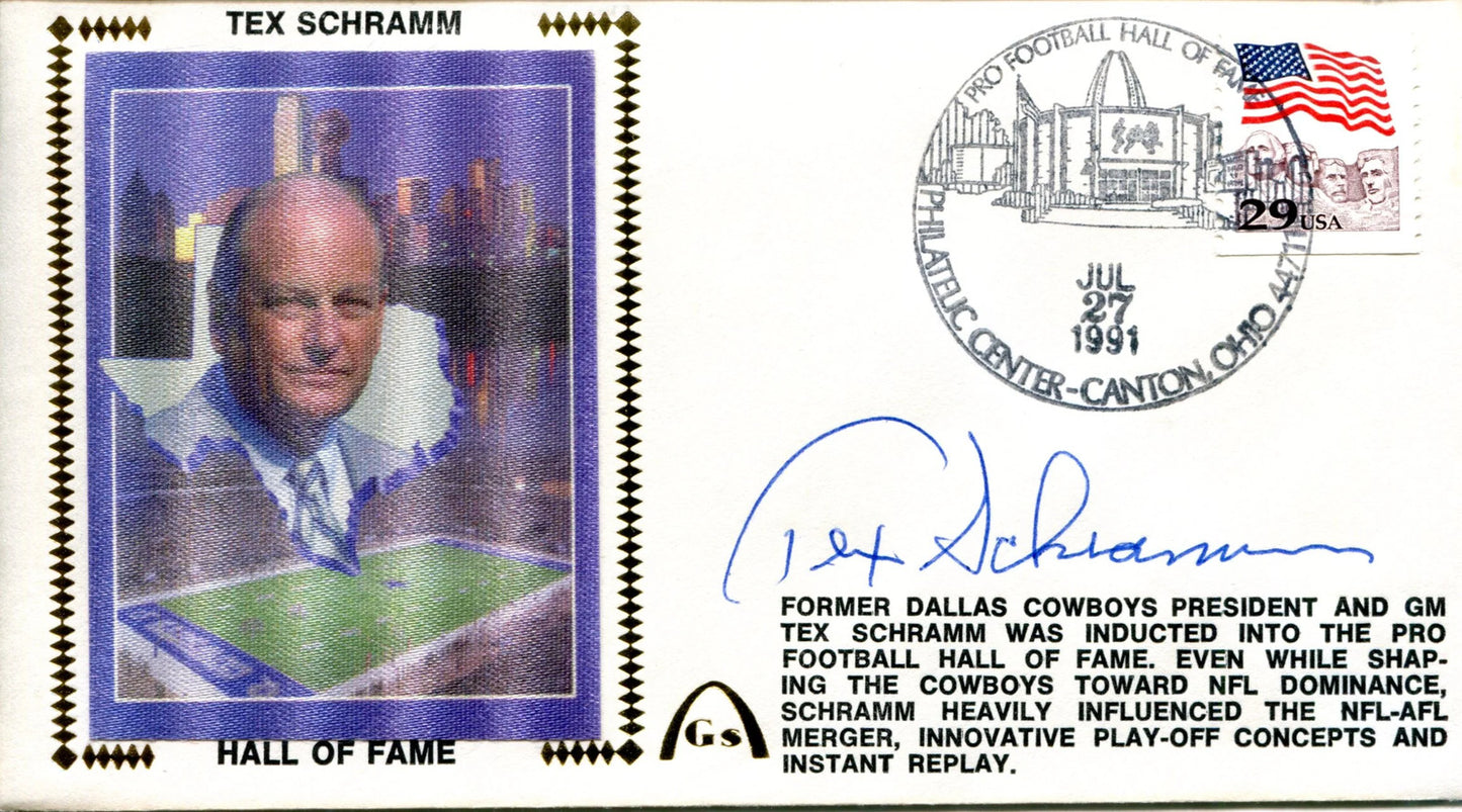 Tex Schramm Autographed July 27Th, 1991 First Day