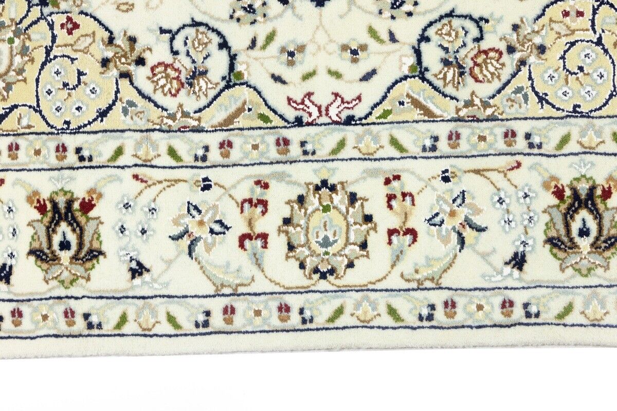 Indo-Nain Oriental Square Rug Vintage Floral