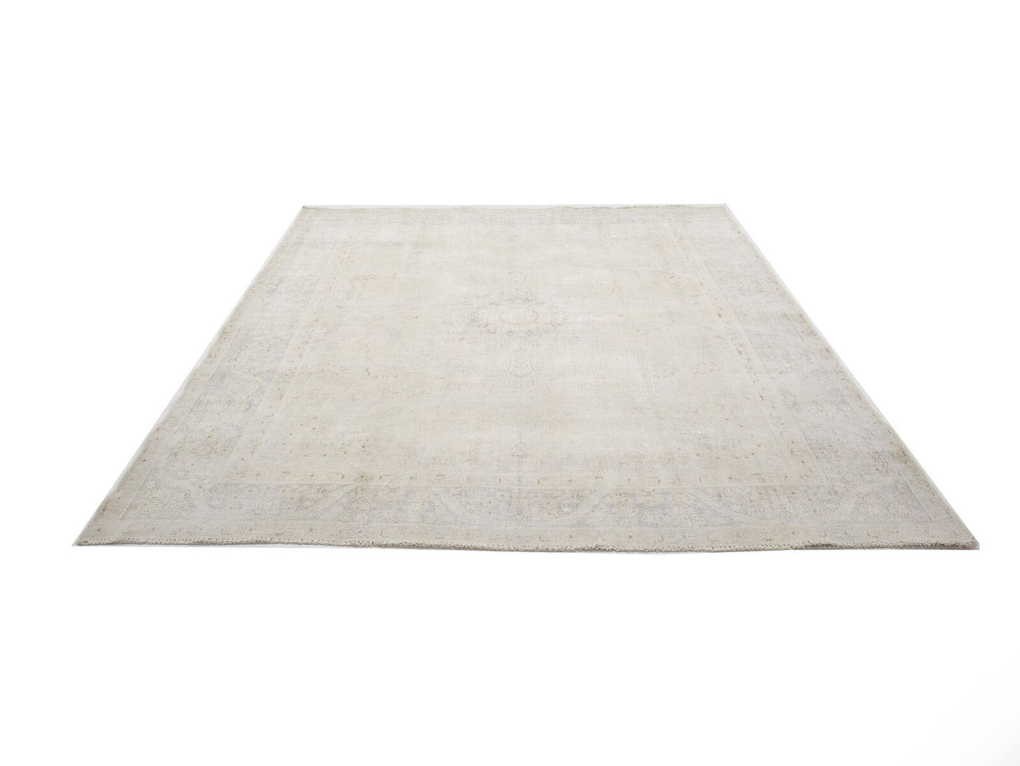 Antique Distressed Vintage Oriental Rug Muted