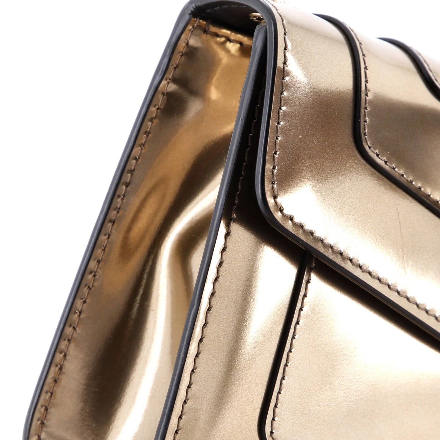 Bvlgari Serpenti Forever Shoulder Bag Metallic Leather Small