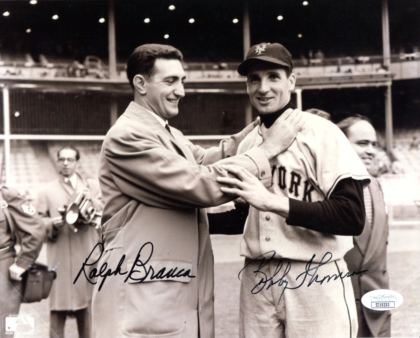 Bobby Thomson & Ralph Branca Autographed 8X10 Photo (Jsa)