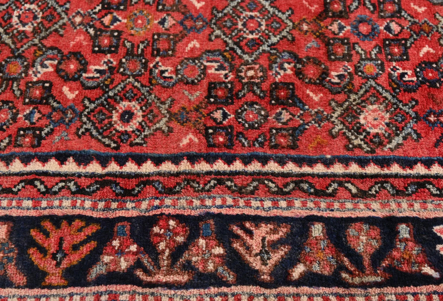 Vintage Red Floral Oriental Runner Rug Kitchen
