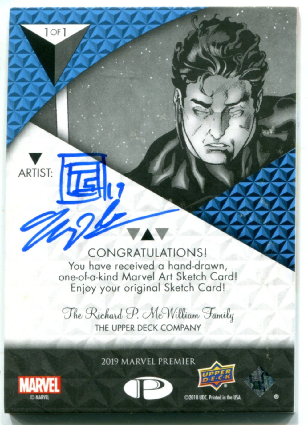 Wonder Man Signed 2019 Upper Deck Marvel Premier Card