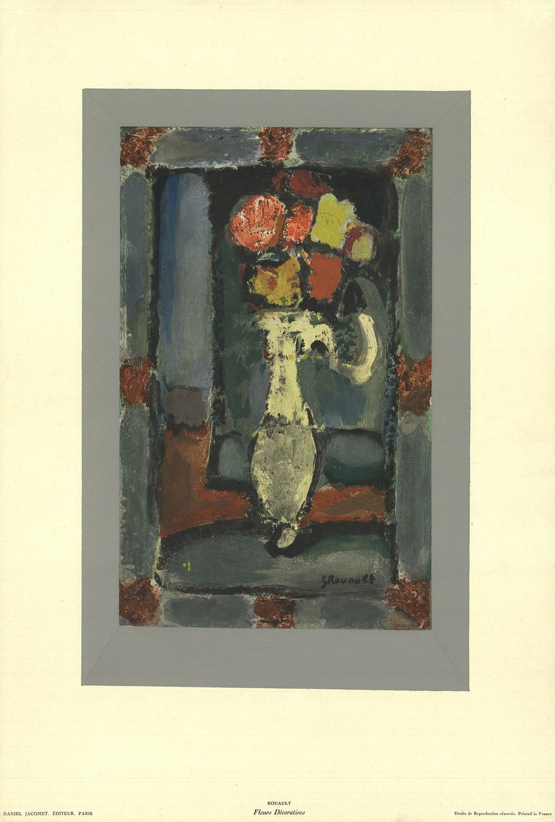 Georges Rouault Fleurs Decoratives " Lithograph Modernism Multi