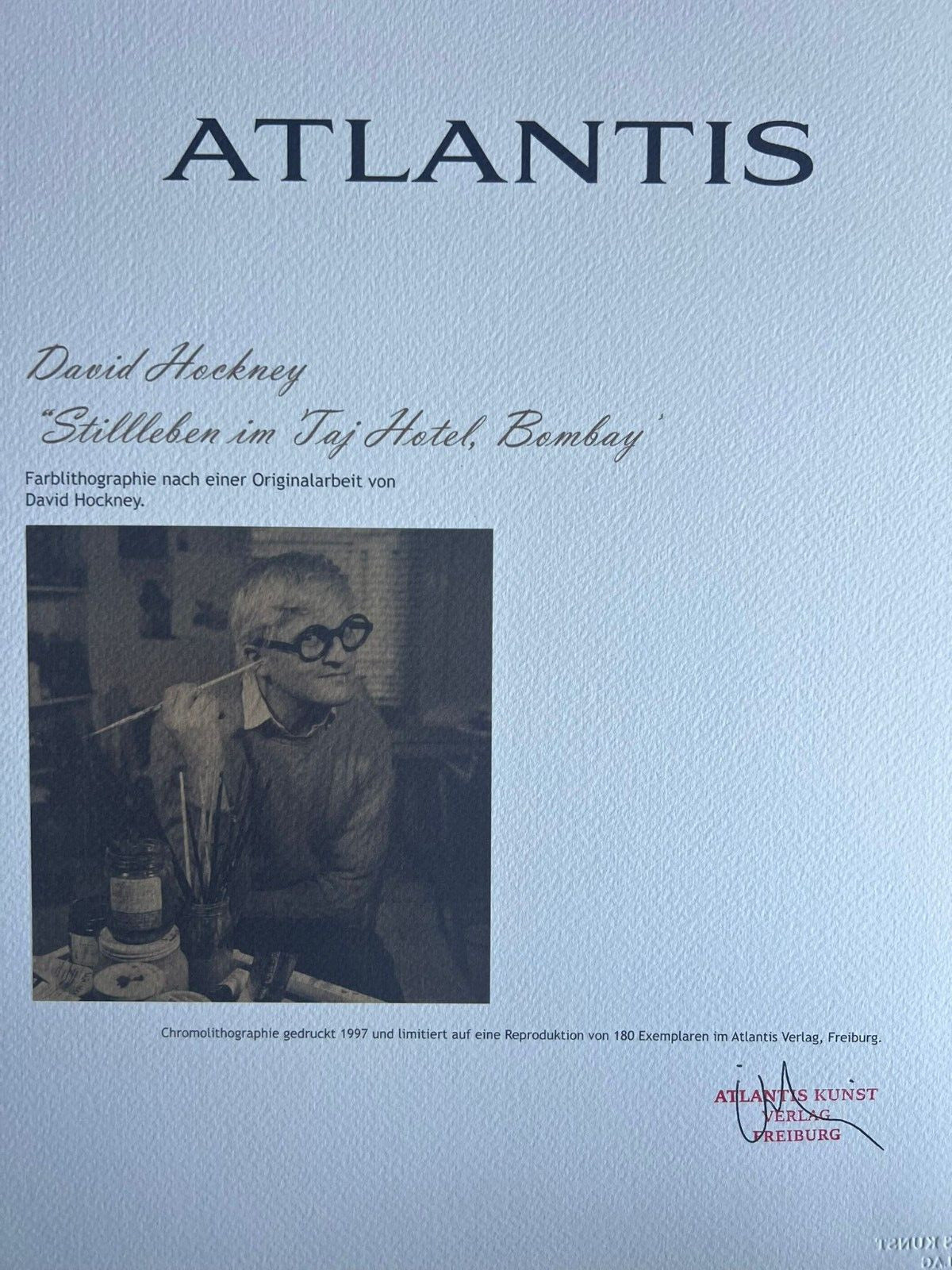 David Hockney Lithograph From A Painting "Bombay"