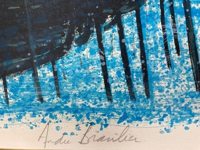 Andre Brasilier Signed Original Lithograph Venice