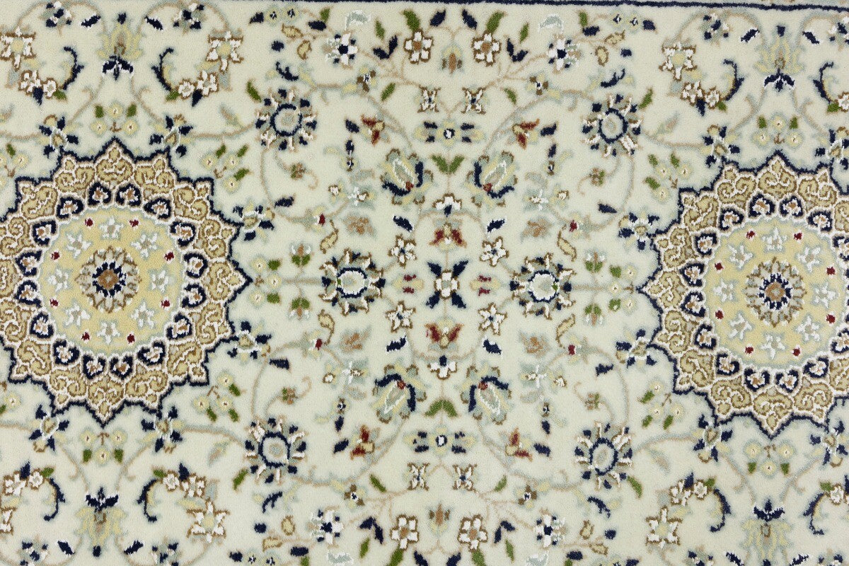 Indo-Nain Oriental Runner Rug Medallion Floral
