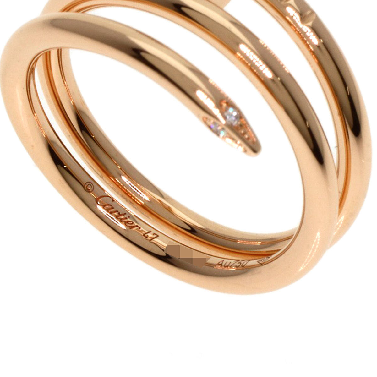 Cartier Ring Juste Un Clou Double Diamond #47 K18