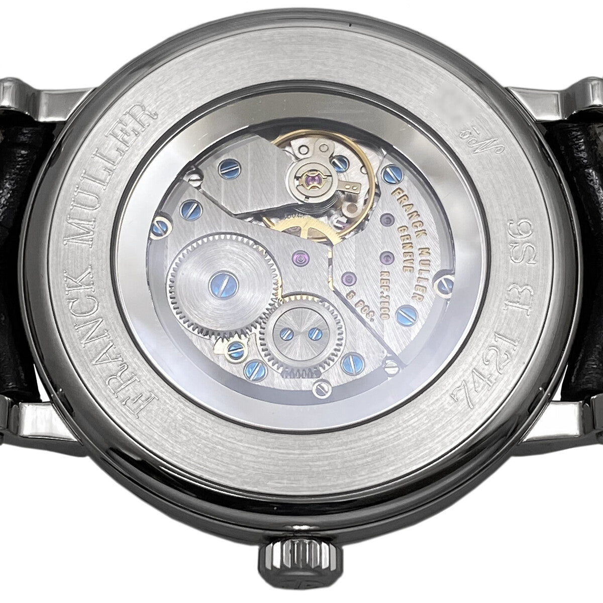 Franck Muller Round 7421 B S6 Guilloche Dial Silver Dial Watch Men