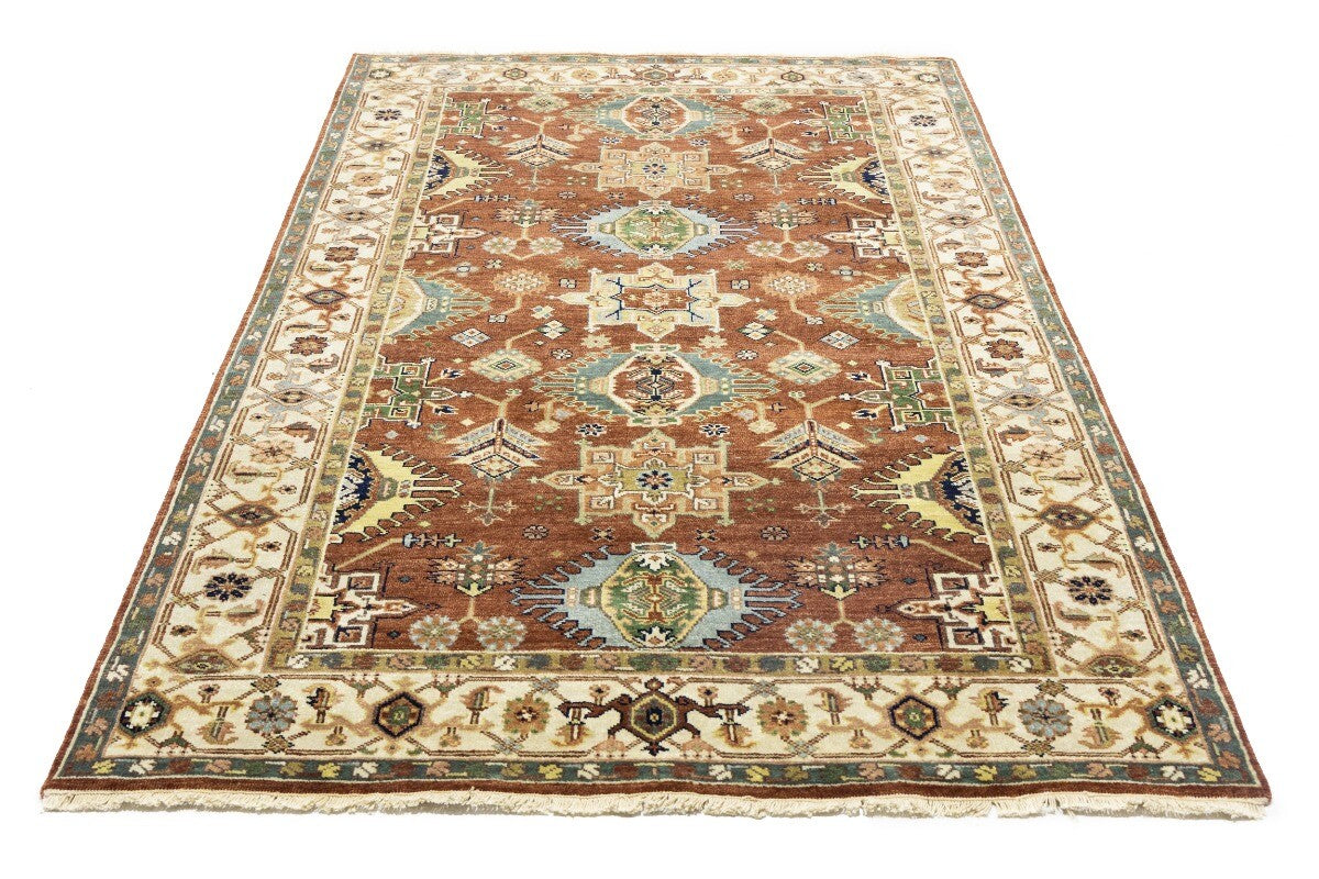 5X8 Ft Farmhouse Tribal Geometric Rug