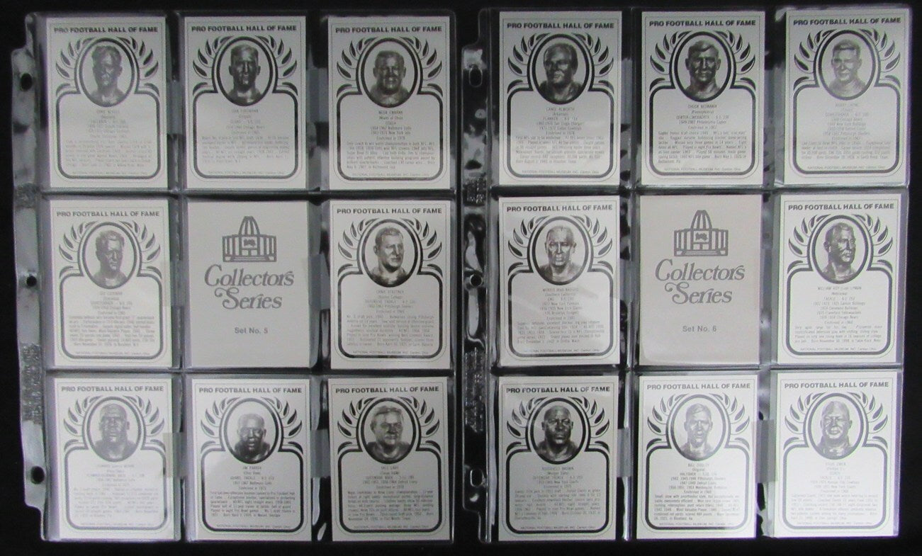Pro Football Hall Of Fame Metallic Card Set
