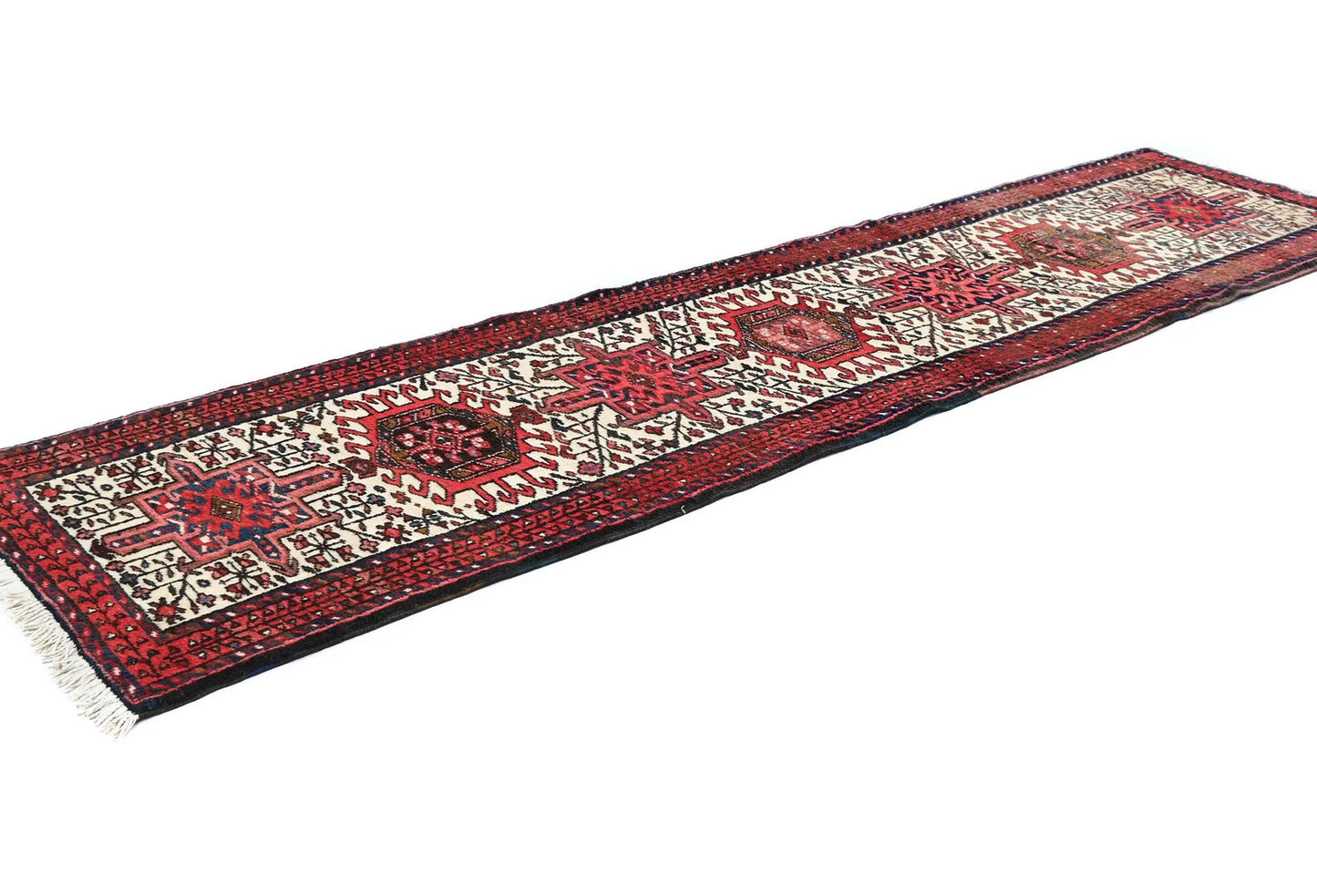Handmade Vintage Oriental Runner Rug 2'3 X 9'2 Ft
