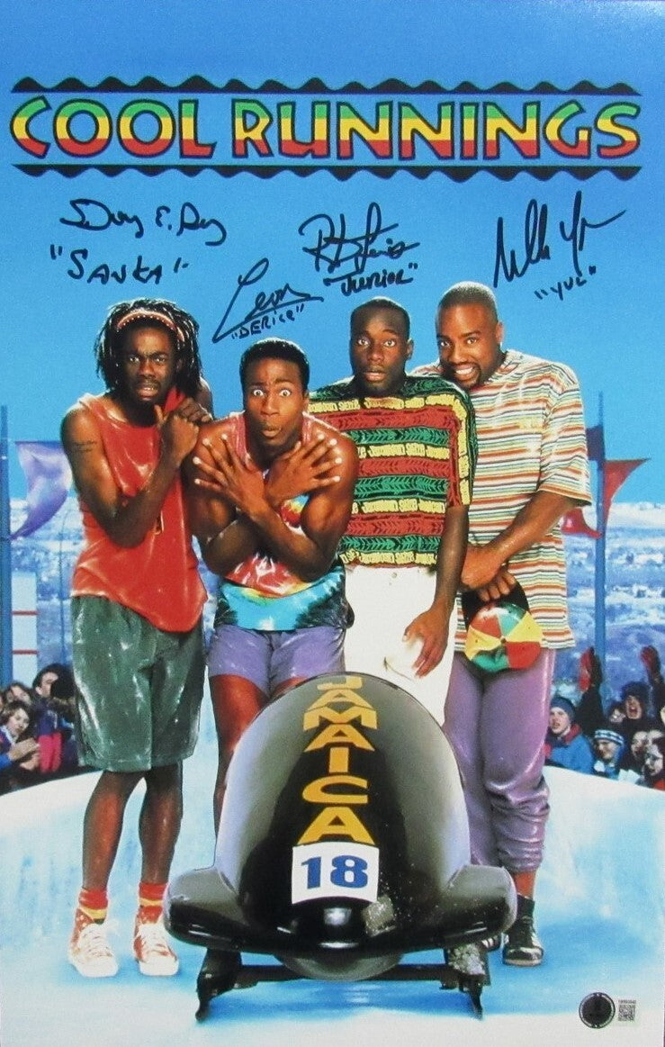 "Cool Runnings" Multi-Signed By 4 Cast Members 11X17 Photo Beckett 192417