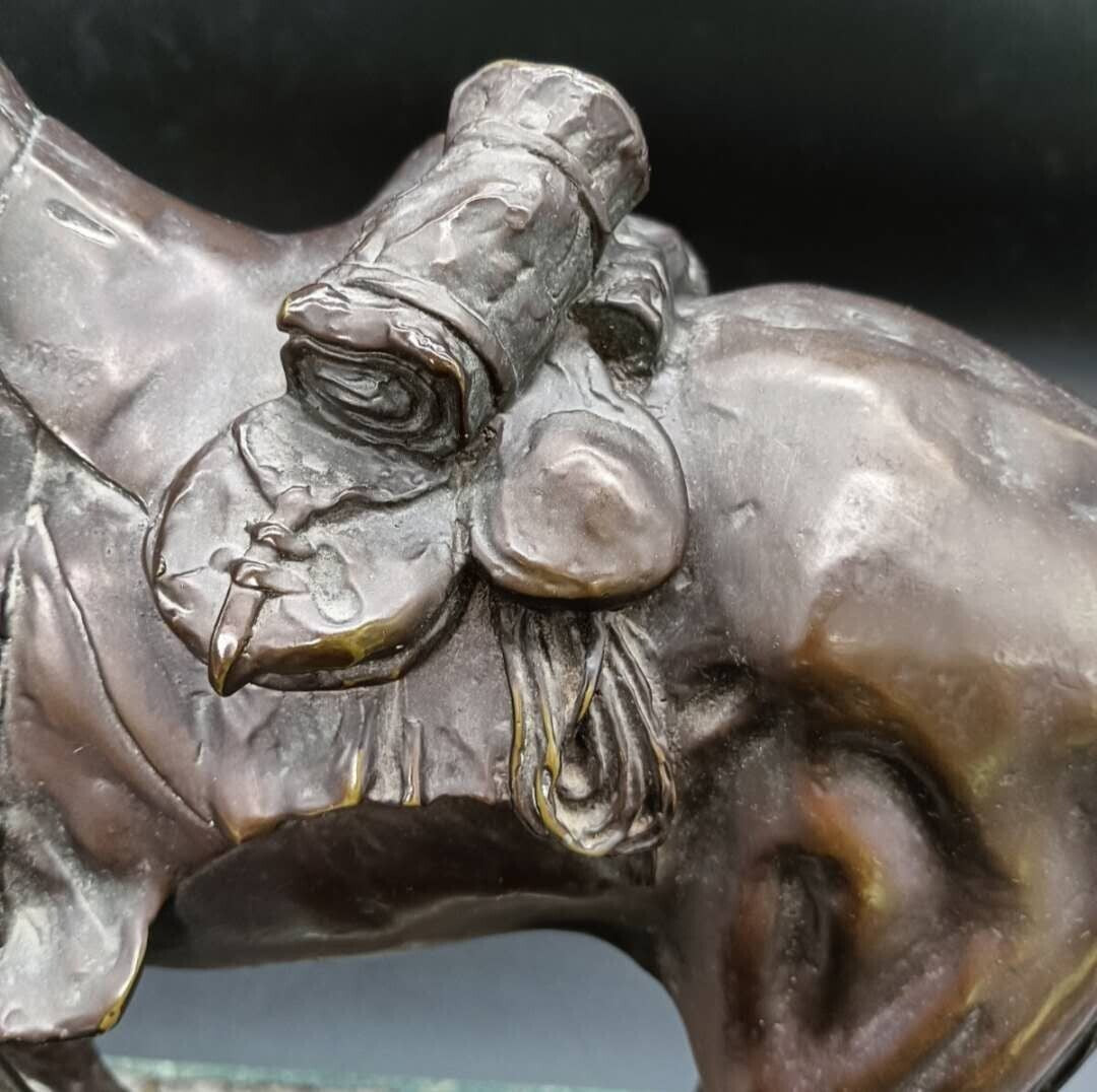 Pierre Jules Mene (France) 16In Large Bronze Sculpture War Horse Antique Art