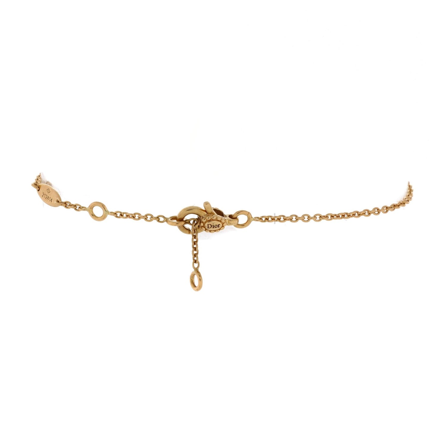 Christian Dior Rose Des Vents Heart Motif Bracelet 18K Yellow Gold With Diamond
