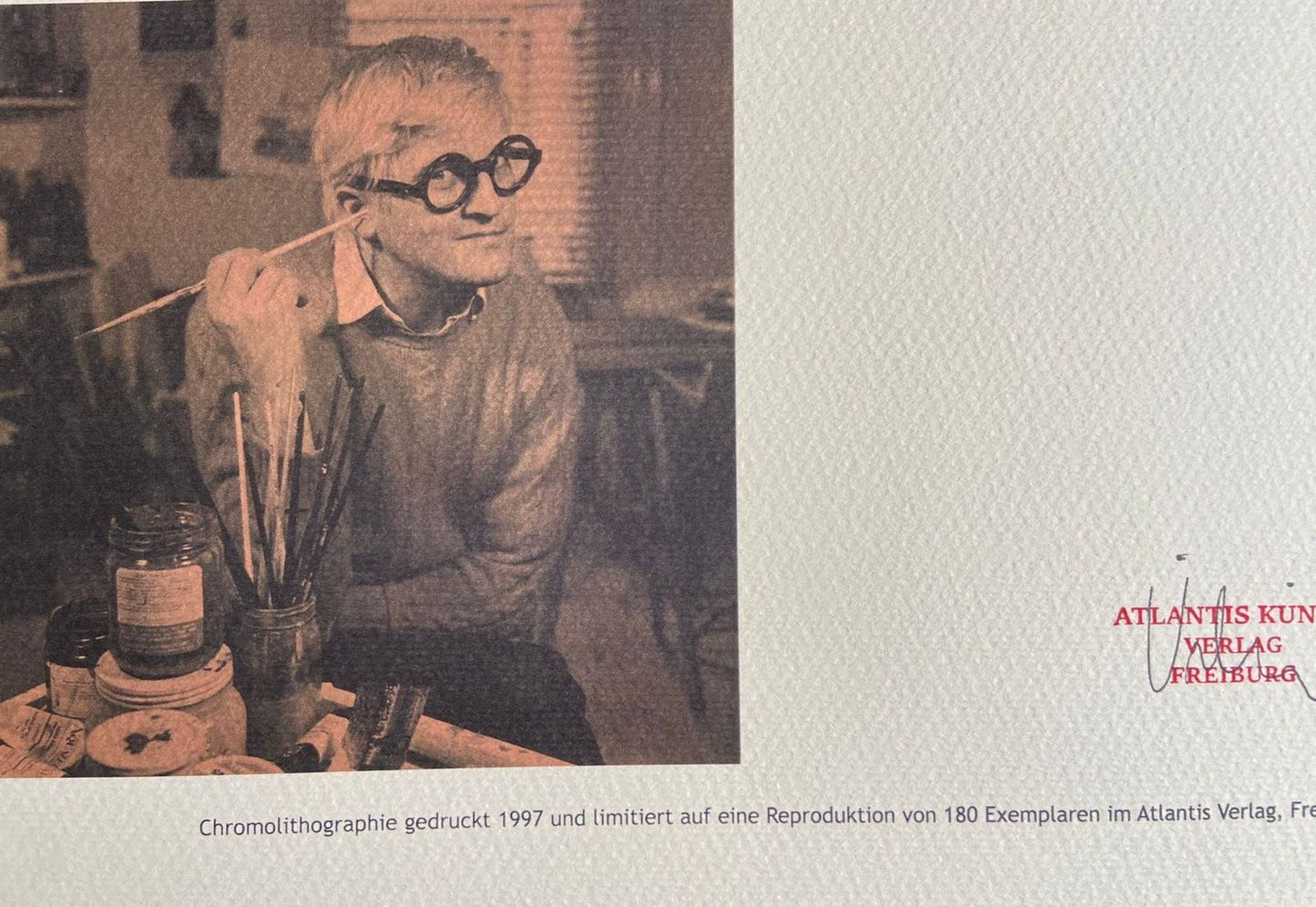 David Hockney " California " Lithograph Coa Numbered 180 Copies Stamp