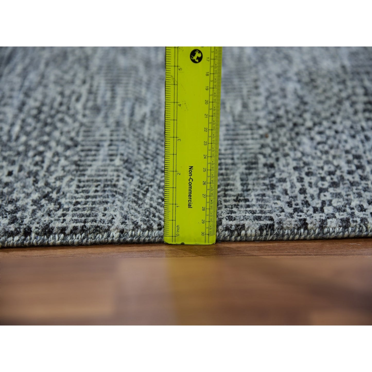 2'5"X30'3" Gauntlet Gray Modern Grass Hand Knotted Wool Xl Runner Rug