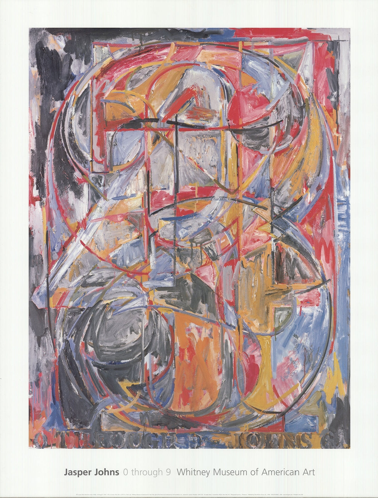 Jasper Johns 0 Through 9 " Offset Lithograph