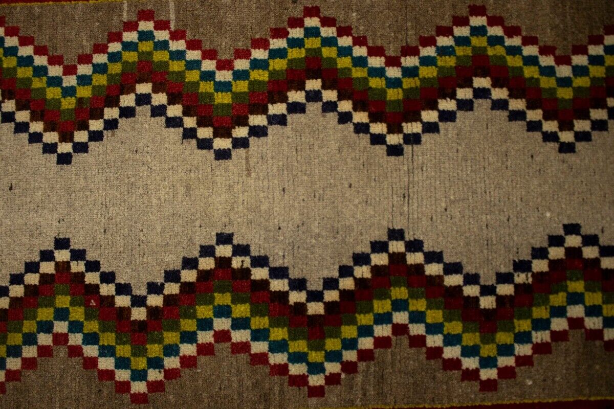 3X6 Ft Hand-Knotted Tribal Vintage Rug