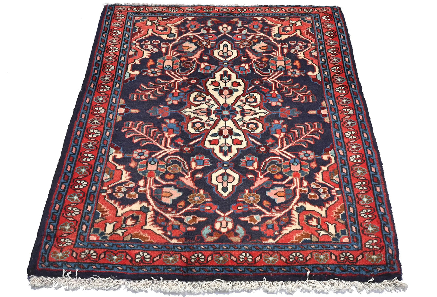 2X3 Ft Purple-Navy Traditional Oriental Rug