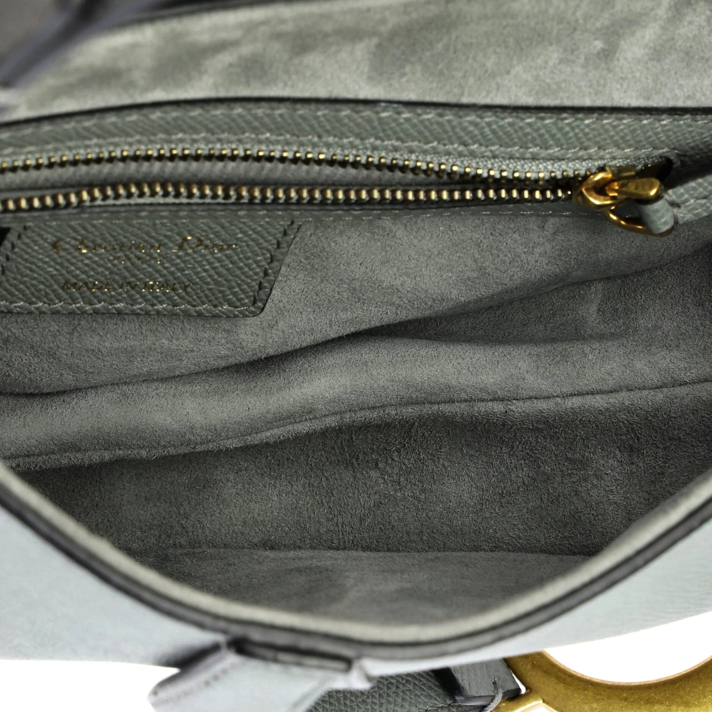 Christian Dior Saddle Handbag Leather Medium