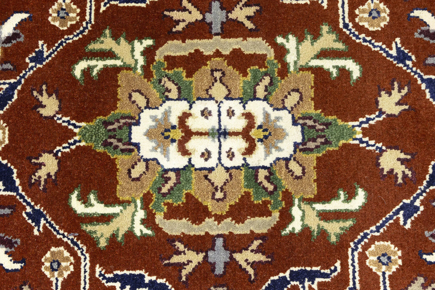 Rusty Red Oushak Chobi Oriental Rug Floral Living