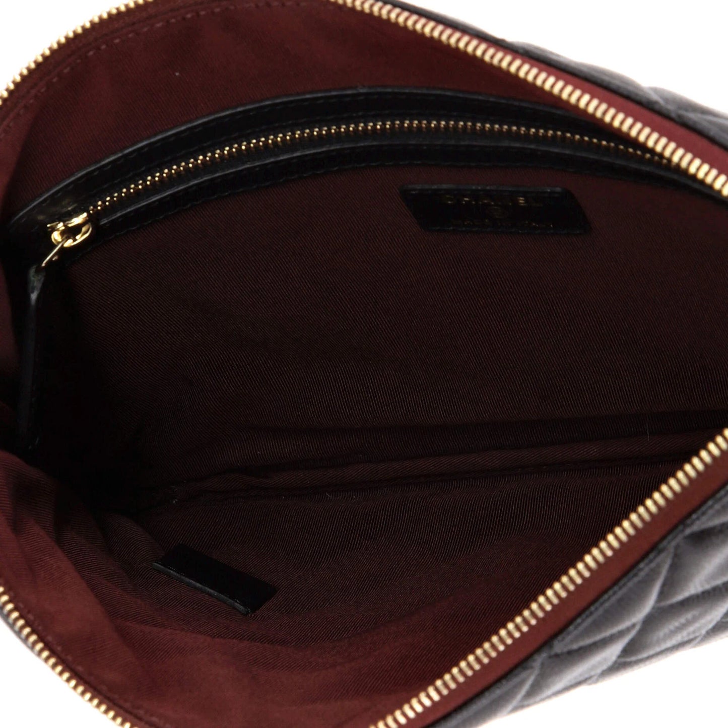 Chanel O Case Clutch Quilted Lambskin Medium