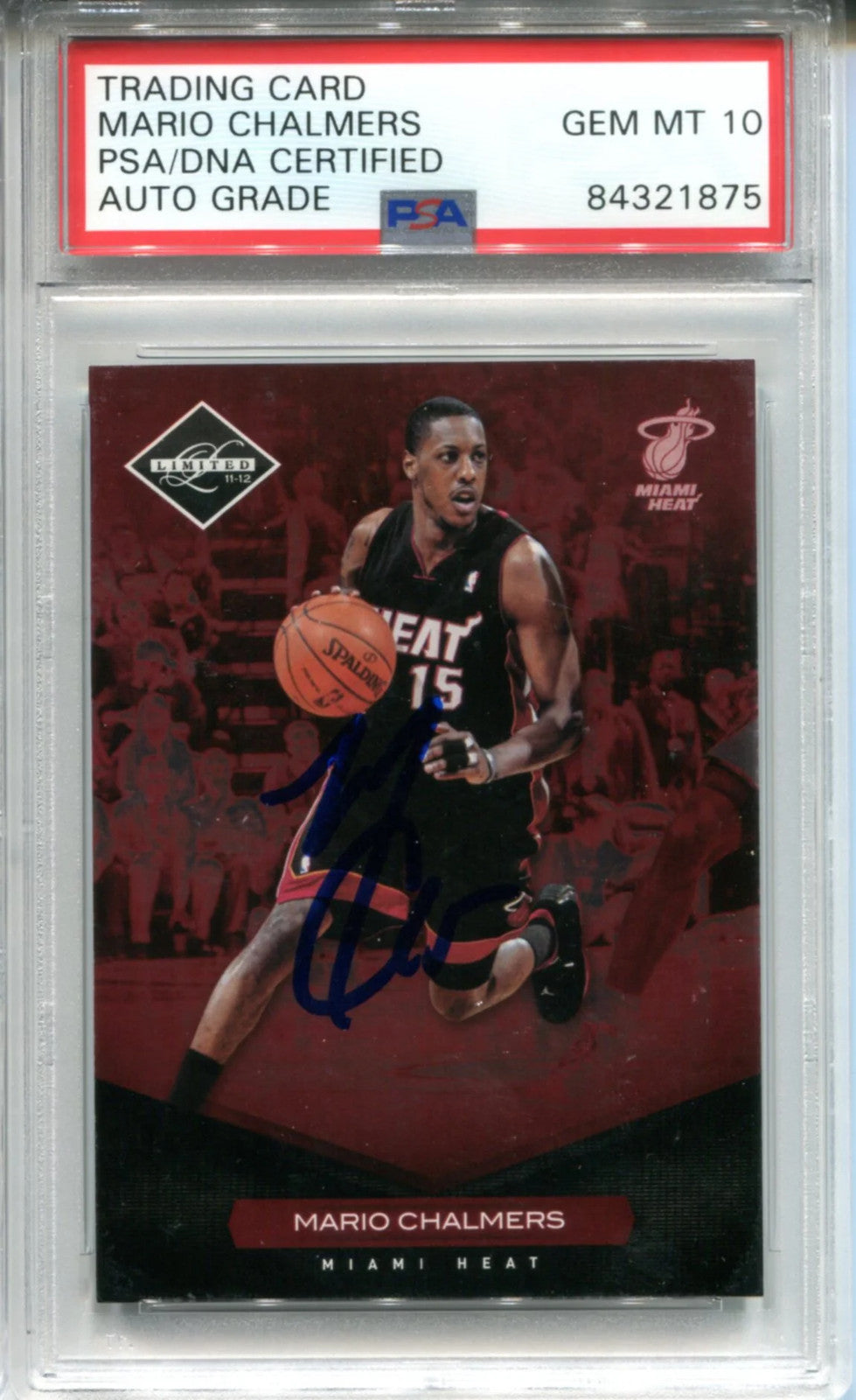 Mario Chalmers 2012-13 Panini Limited Card (Psa)