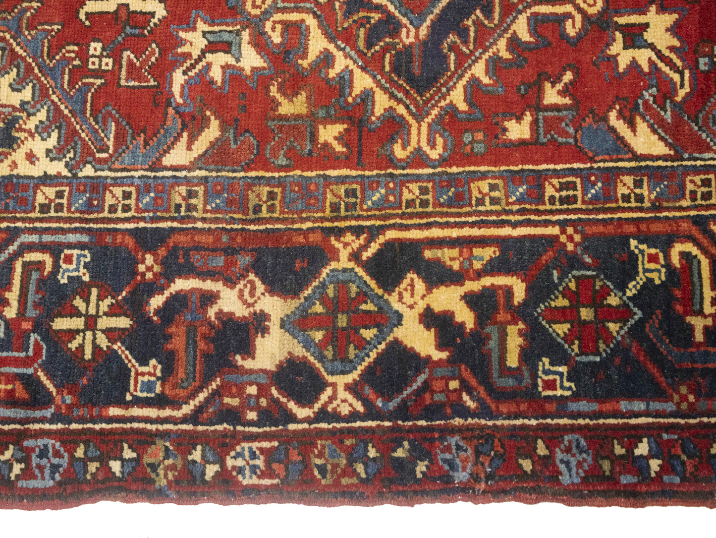 8X11 Ft Handmade Vintage Oriental Rug Red Floral