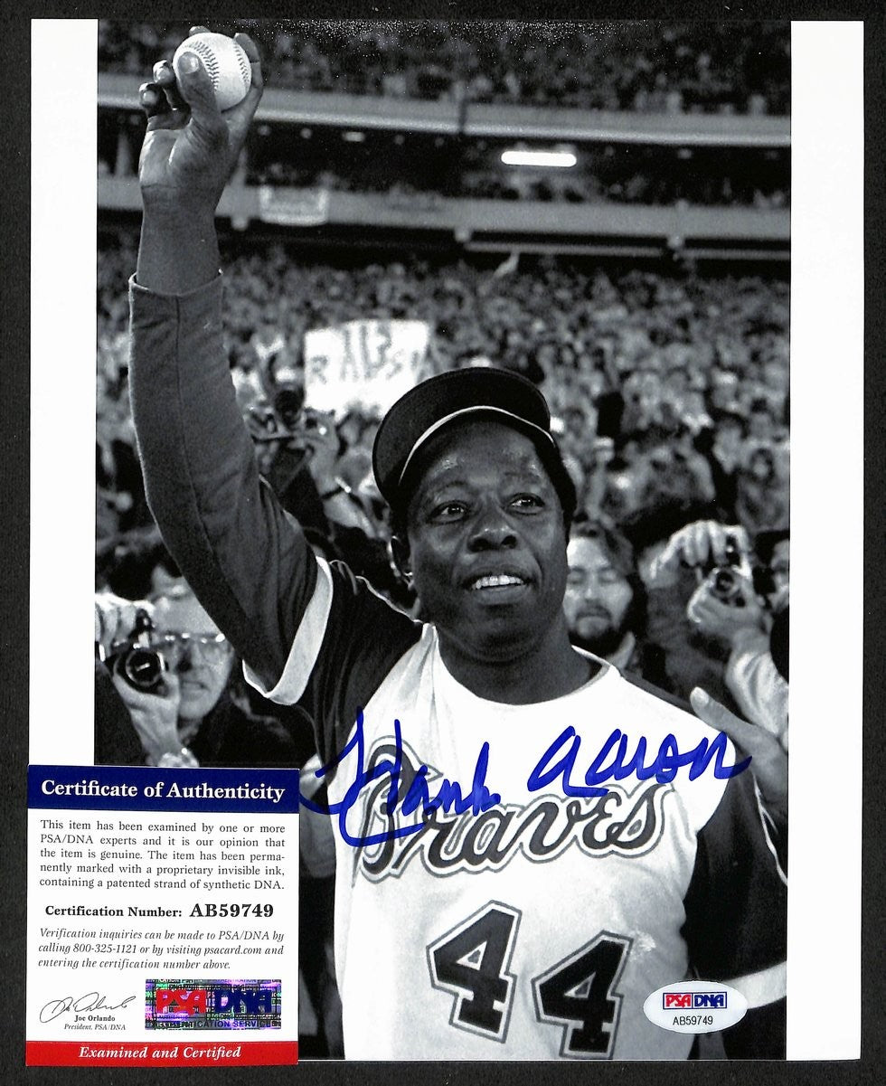 Hank Aaron Hof Signed/Auto 8X10 B/W Photo #715