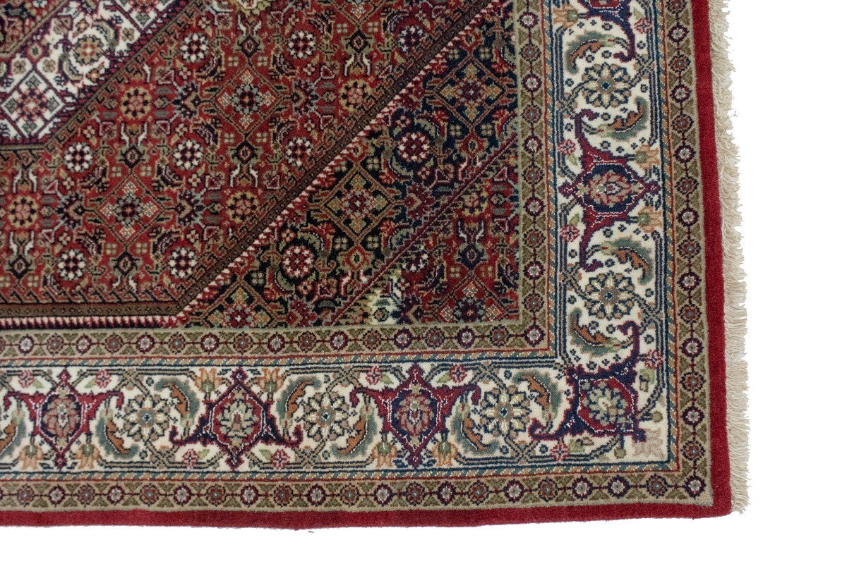 4X6 Ft Handmade Wool Indo-Bidjar Rug Floral