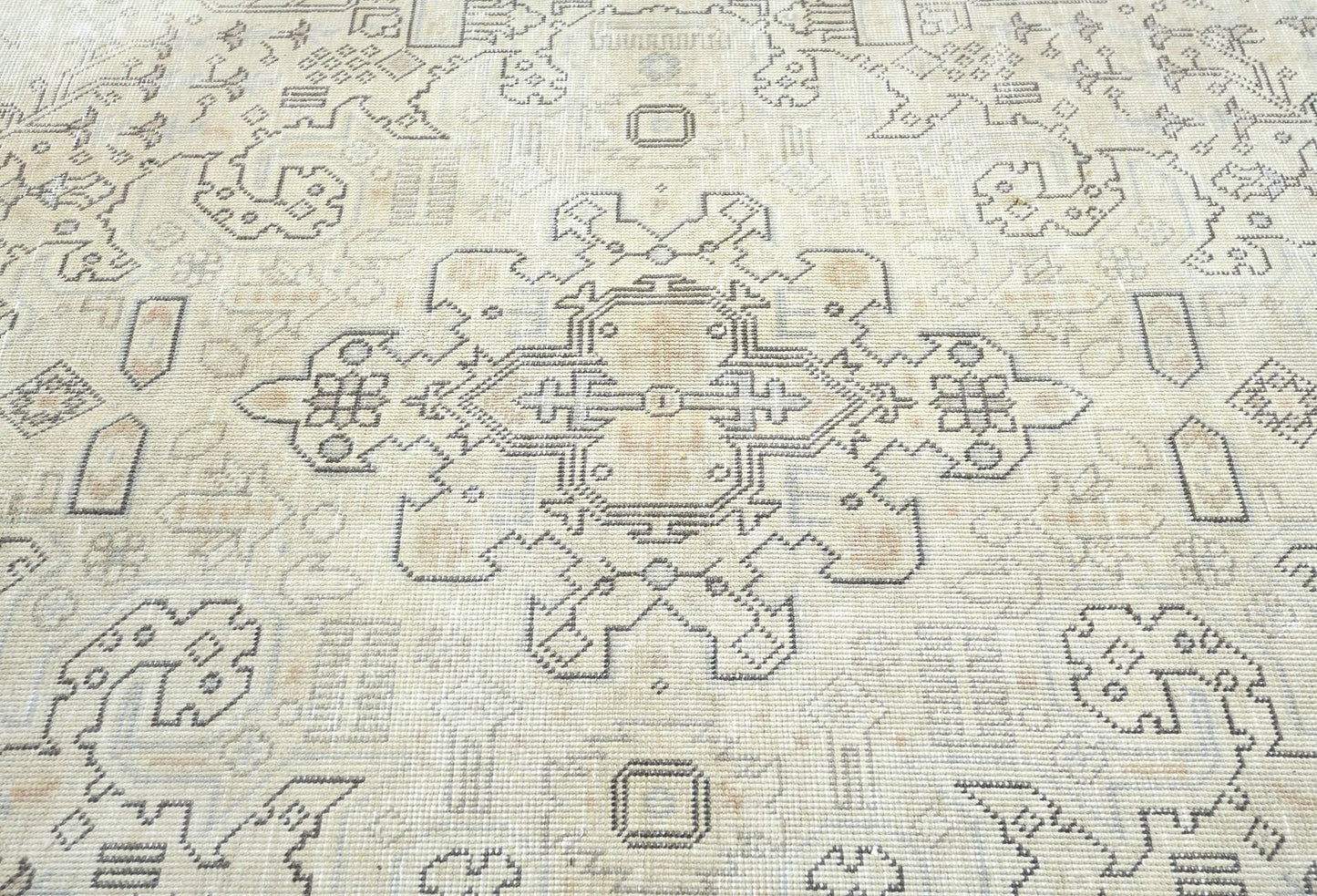 Antique Distressed Oriental Rug Classic Floral