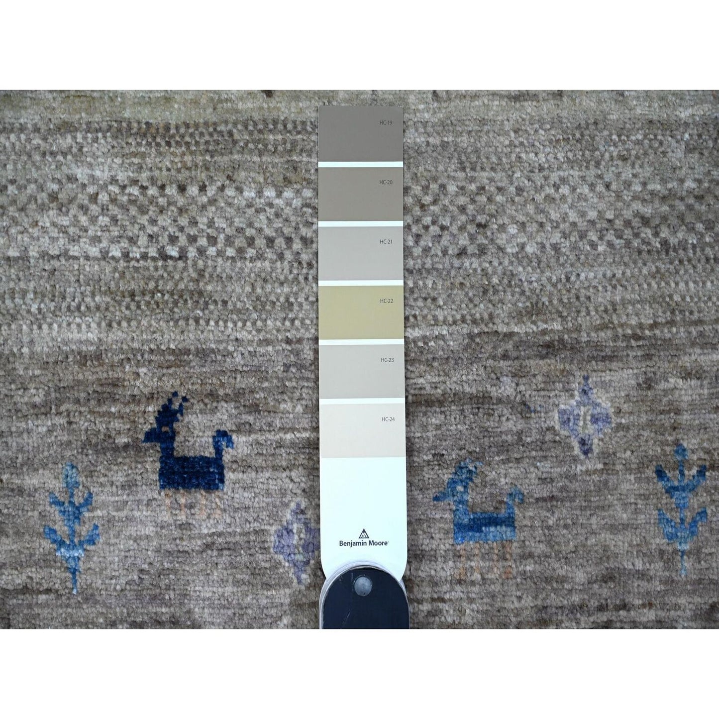 9'1"X11'8" Mindful Gray Fine Kashkuli Gabbeh Hand Knotted Oriental Rug