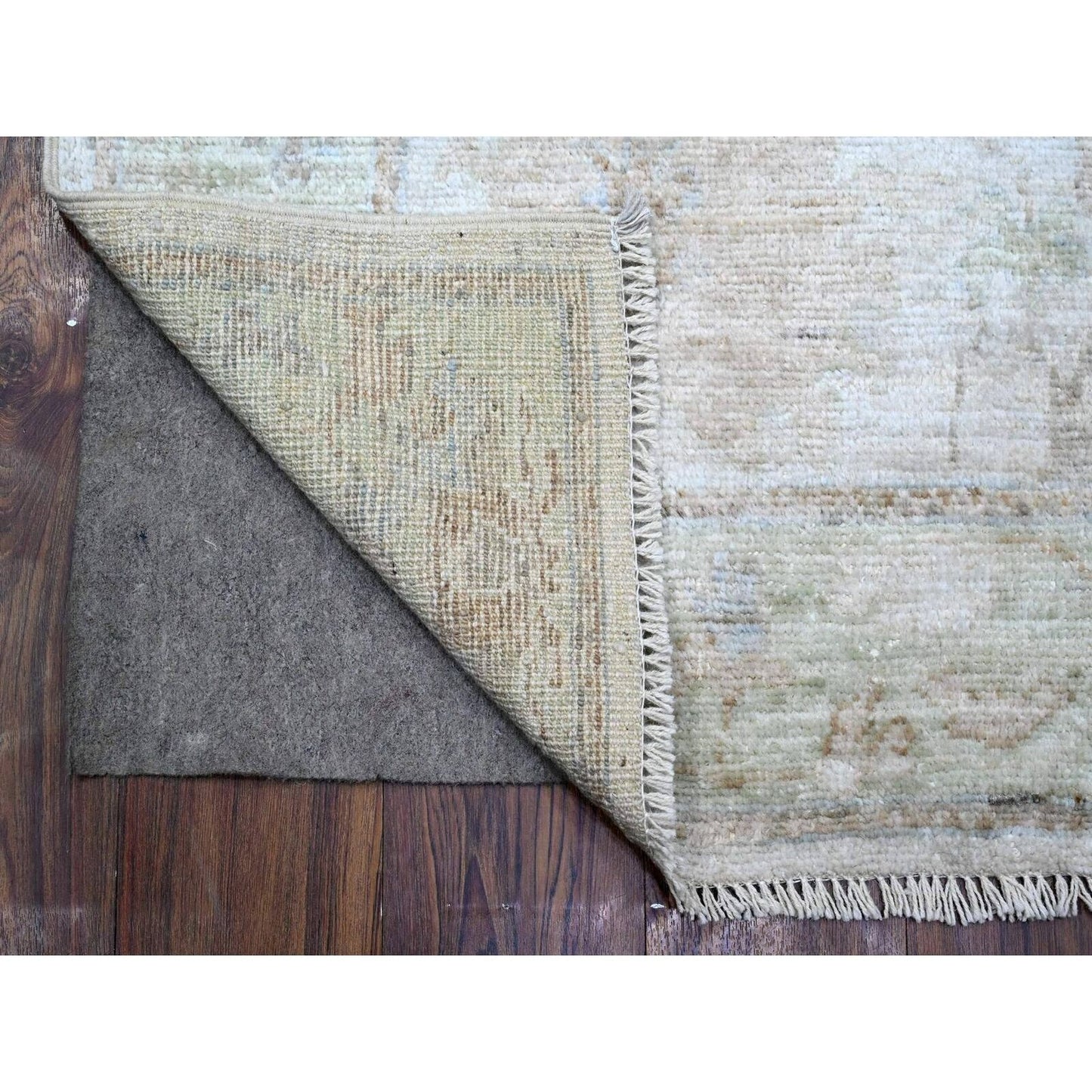2'10"X16' Silver Gray Angora Oushak Oversized Oriental Runner Rug