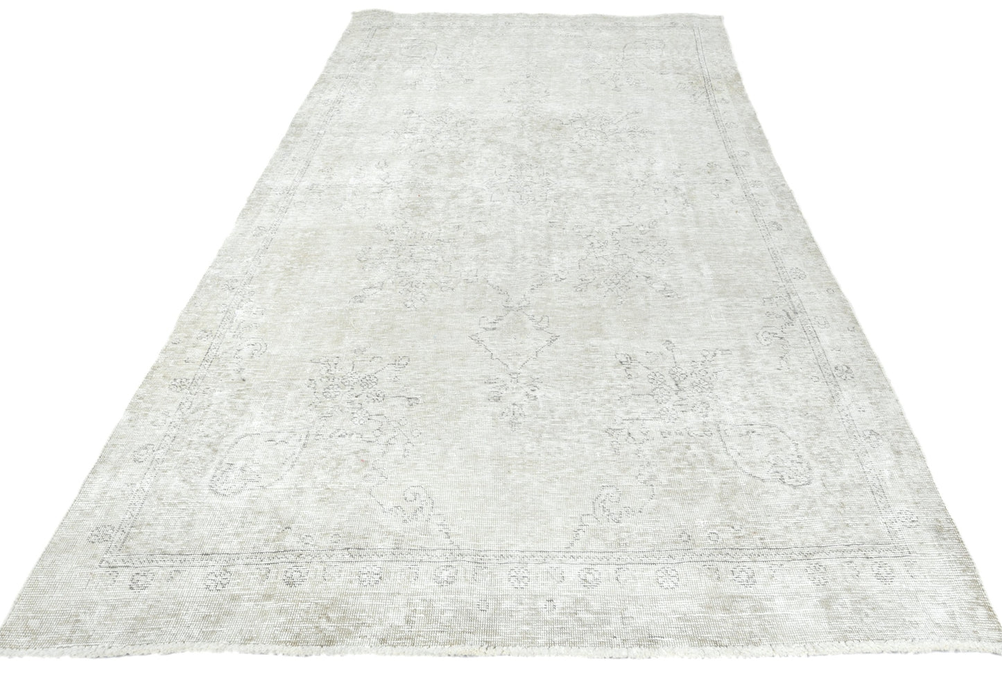 Antique Distressed Oriental Rug Vintage Floral