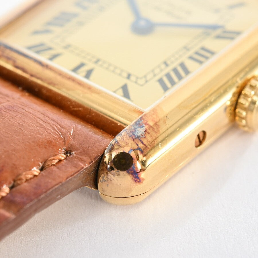 Cartier Mast Tank Sm W1003154 Ivory Ladies Used Watch #6109