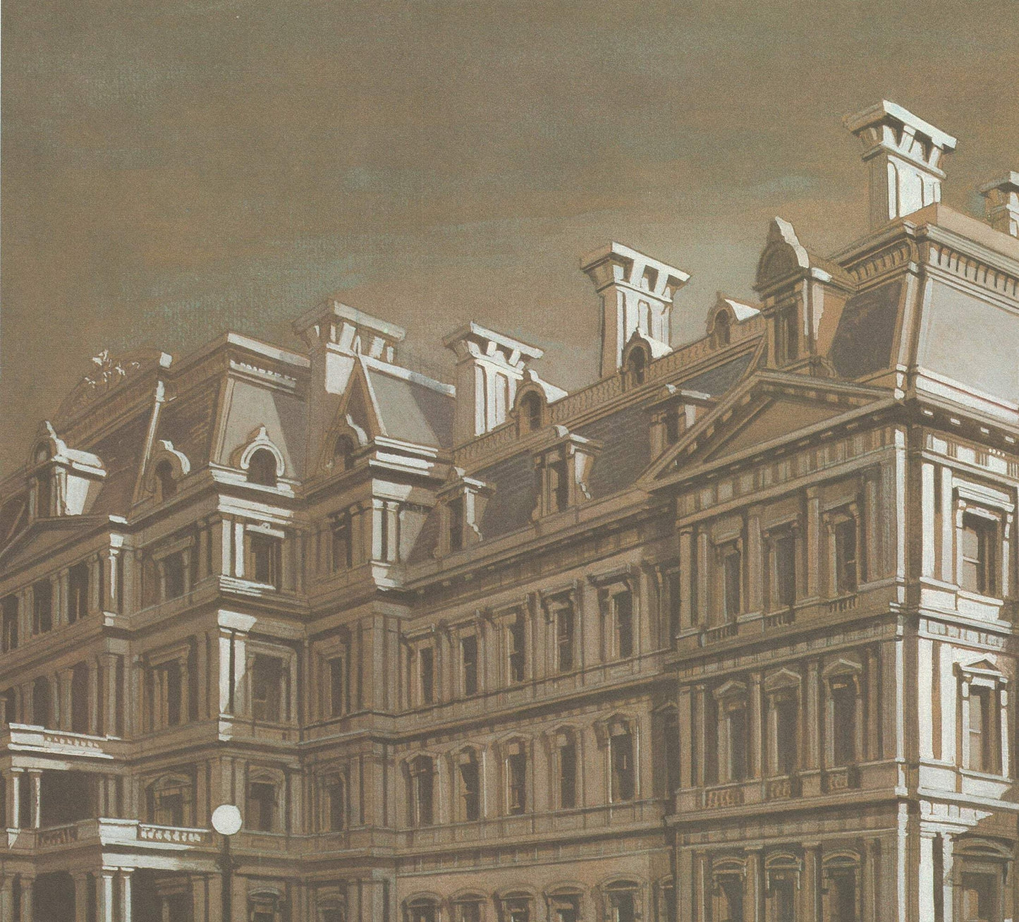 Richard Haas The Old Executive Office Building Signed " Offset Lithogr
