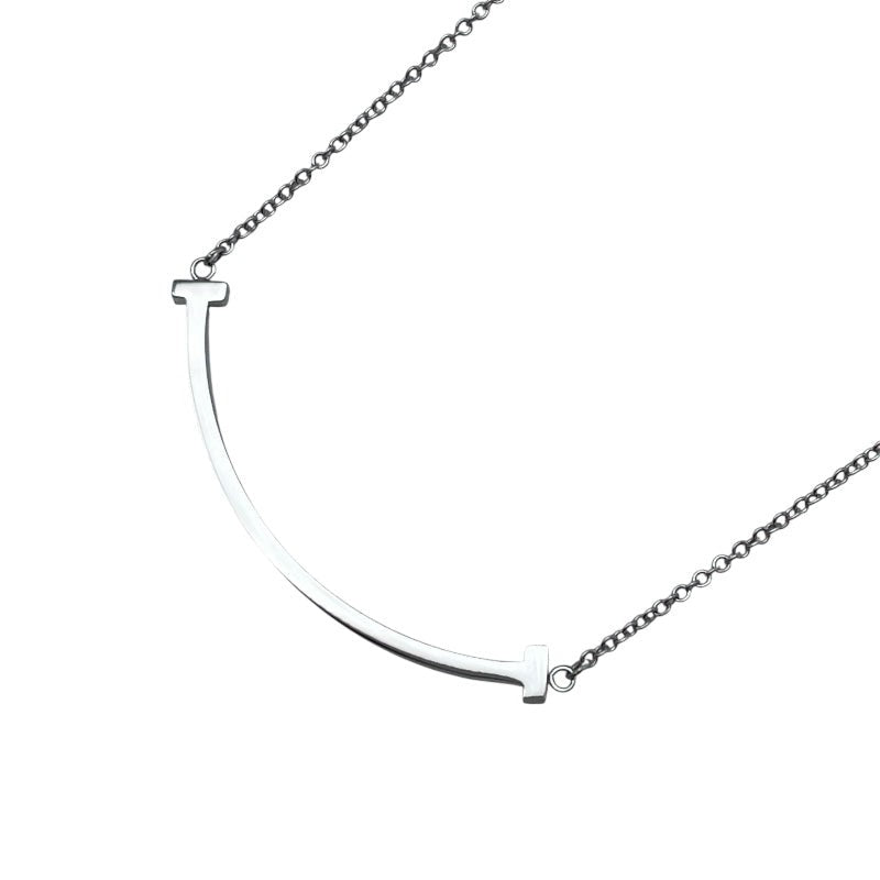 Tiffany & Co. T Smile Small Necklace K18Wg