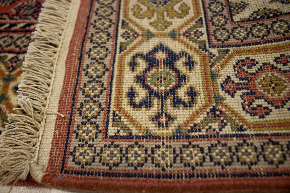 Handmade Indo-Botemir Oriental Rug Paisley Floral