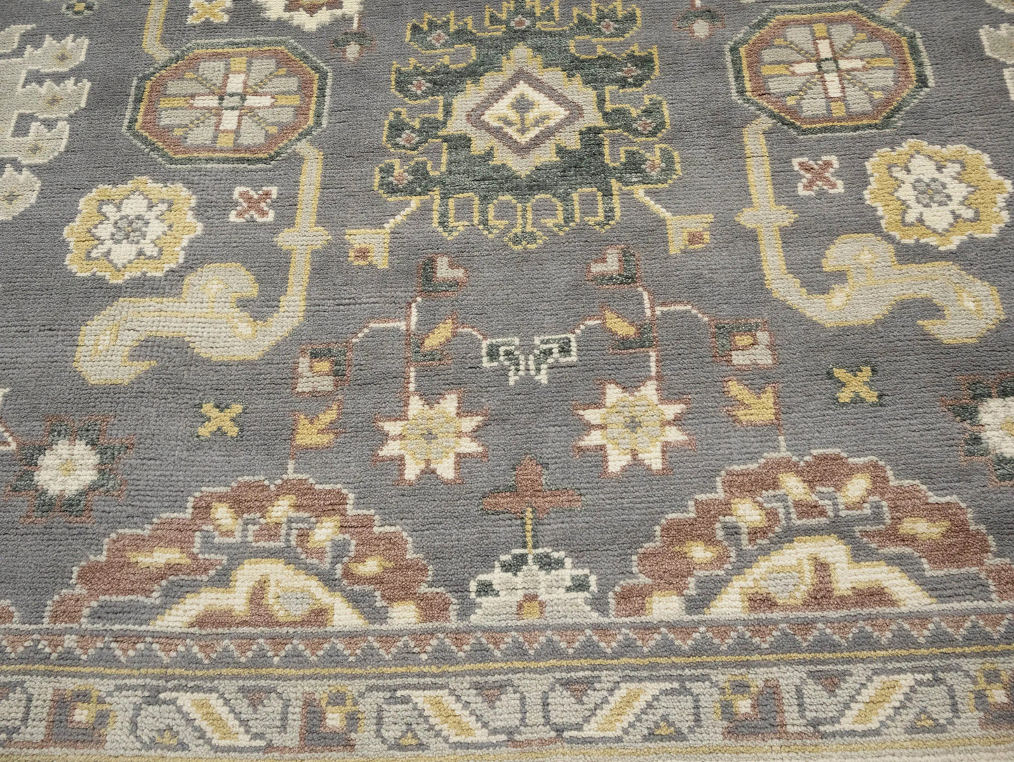 Handmade Floral Oushak Chobi 9'5X12'0 Ft Oriental