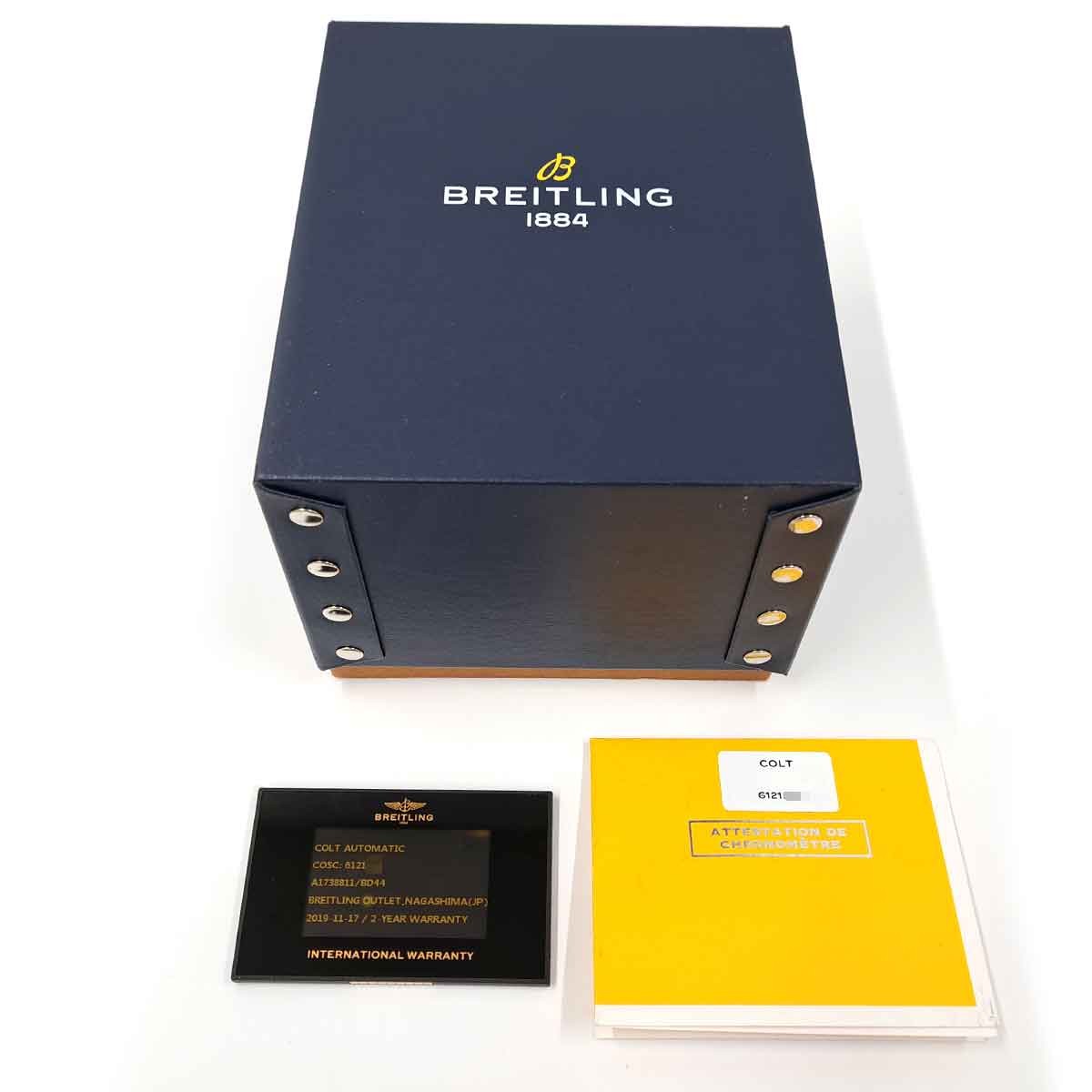 Breitling Colt Automatic Date A17388 Black Men'S Used Watch #6142