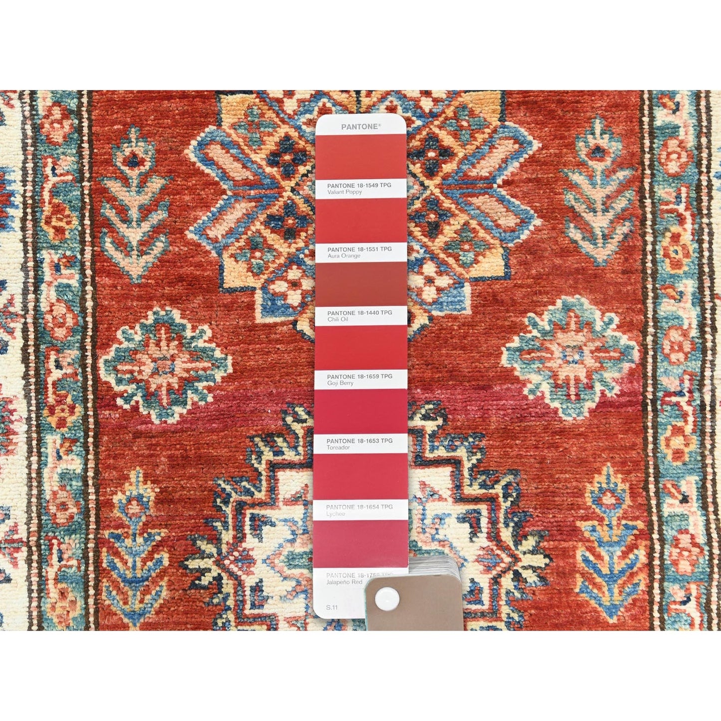 2'8"X39'1" Rich Red Afghan Super Kazak Wool Hand Knotted Xl Runner Rug