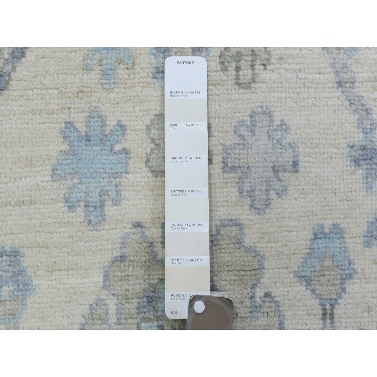 2'8"X15'4" Ivory Hand Knotted Soft Wool Afghan Angora Oushak Runner Rug