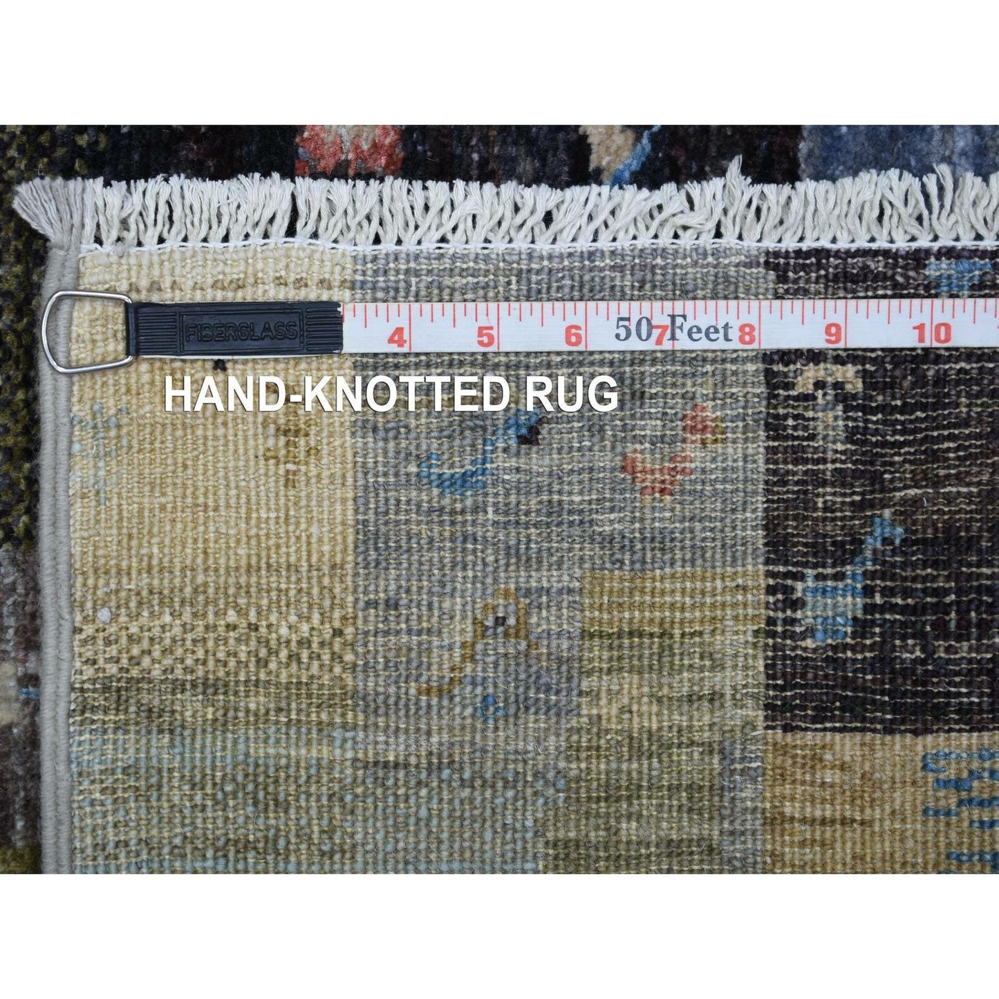 3'10"X6' Taupe Afghan Kashkuli Gabbeh Hand Knotted Hand Spun Wool Rug